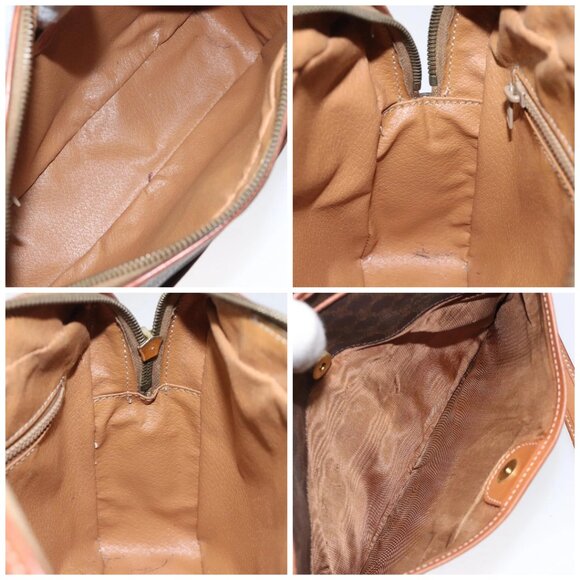 CELINE Macadam Canvas Shoulder Bag PVC Leather Brown Gold Auth - Picture 16 of 16